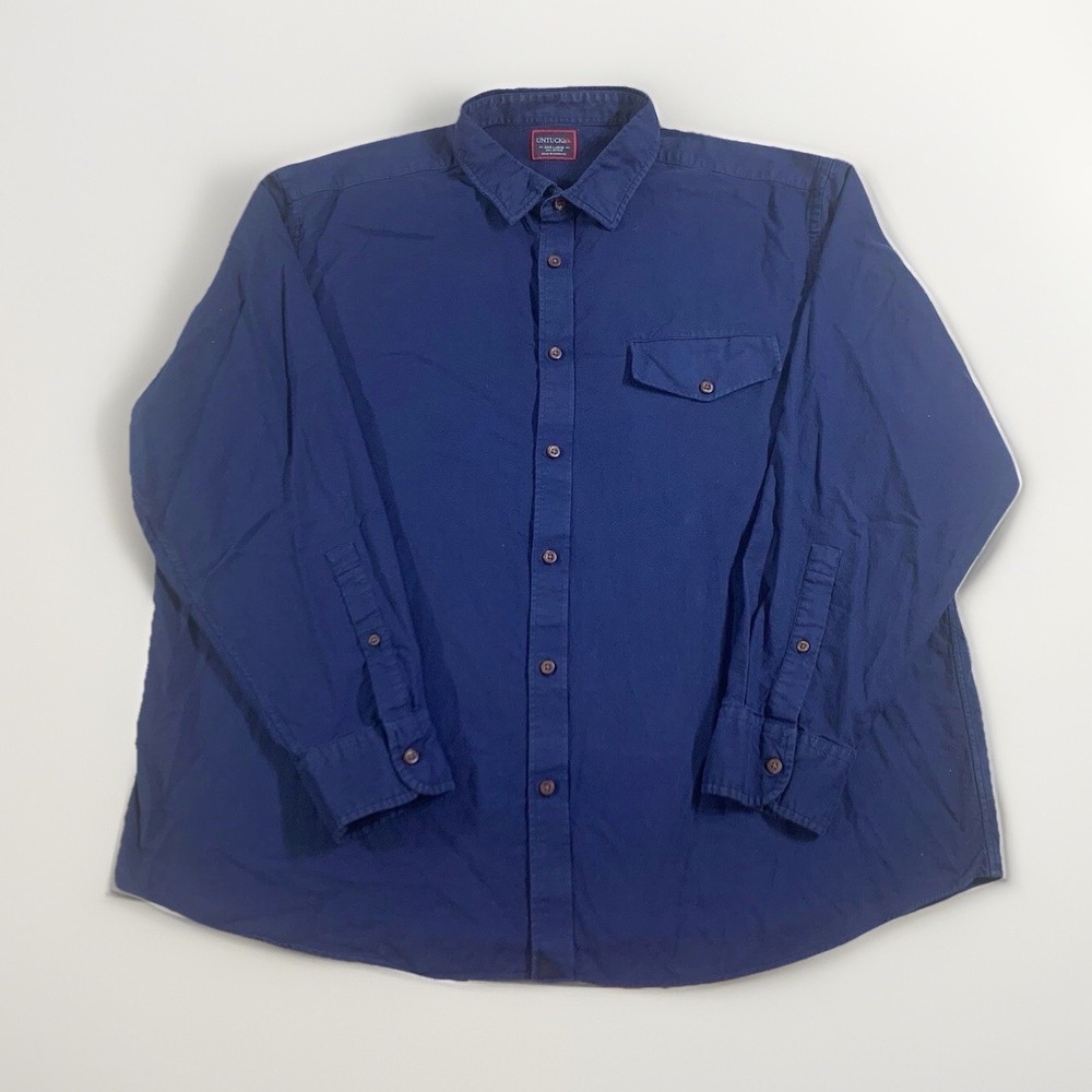 UNTUCKit Button Down Shirt Mens XXXL Blue St Chamant Cotton Long Sleeve‎ Casual